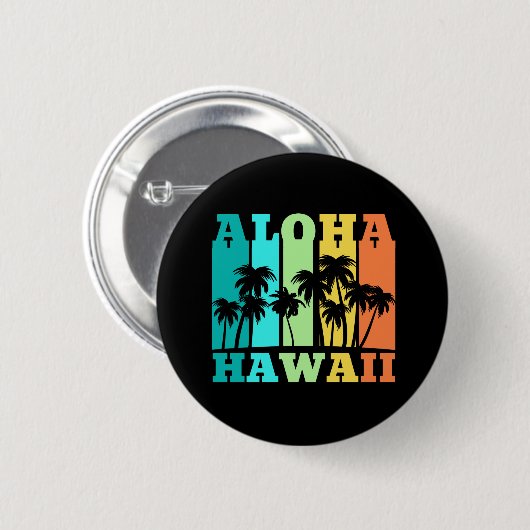 Aloha Hawaii Button (Vorne & Hinten)