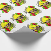 Aloha Hawaii Button-Oben Packpapier (Ecke)