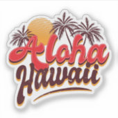 Aloha Hawaii Custom-Cut Vinyl Stickers Aufkleber (Vorderseite)