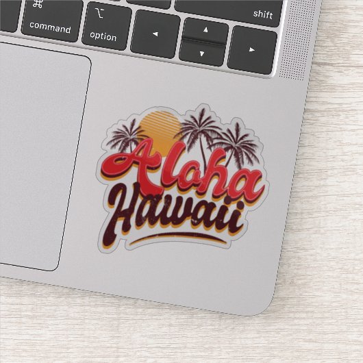 Aloha Hawaii Custom-Cut Vinyl Stickers Aufkleber (Detail)