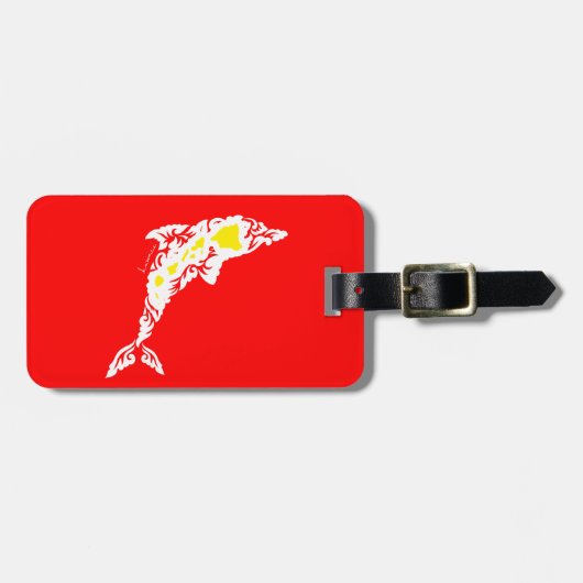 Aloha Hawaii-Delphin Gepäckanhänger (Vorderseite horizontal)