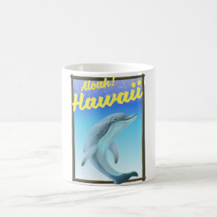Aloha! Hawaii! Dolphin-Reiseplakat Kaffeetasse