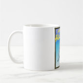 Aloha! Hawaii! Dolphin-Reiseplakat Kaffeetasse (Links)