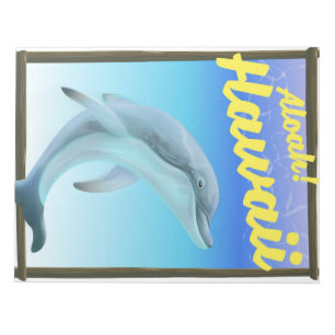 Aloha! Hawaii! Dolphin-Reiseplakat Notizblock