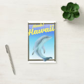 Aloha! Hawaii! Dolphin-Reiseplakat Post-it Klebezettel (Büro)