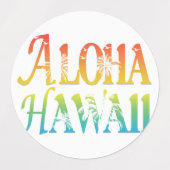 Aloha Hawaii Etiketten (Design 1)