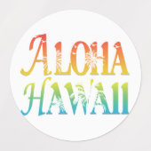Aloha Hawaii Etiketten (Design 2)