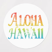 Aloha Hawaii Etiketten (Design 1)