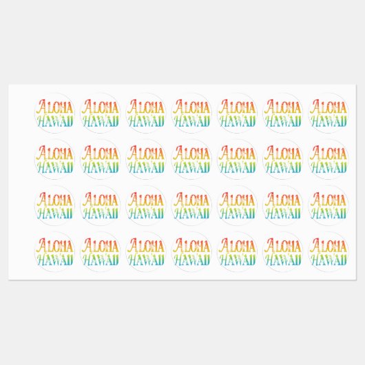 Aloha Hawaii Etiketten (Blatt)