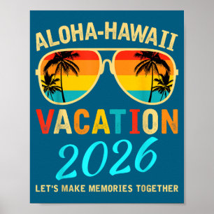 Aloha Hawaii Familienausflug Shirt machen Poster