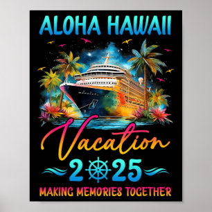 Aloha Hawaii Familienurlaub 2025 passende Gruppe S Poster