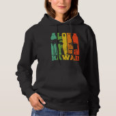 ALOHA HAWAII FARBIGE RETRO HOODIE (Vorderseite)