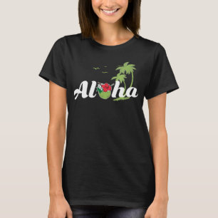 Aloha Hawaii Ferienhaus Surf Schifffahrtsgesellsch T-Shirt
