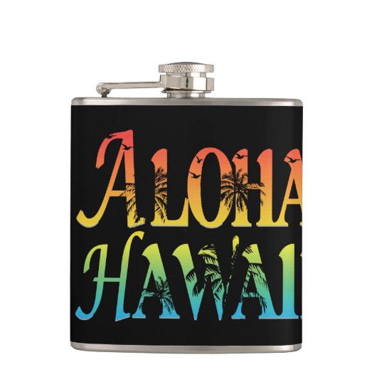 Aloha Hawaii Flachmann (Vorderseite)
