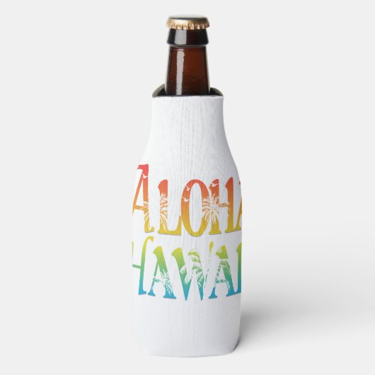 Aloha Hawaii Flaschenkühler (Flaschenvorderseite)