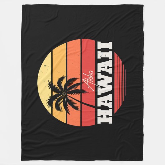 Aloha Hawaii Fleecedecke (Vorderseite)