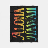 Aloha Hawaii Fleecedecke (Vorderseite)