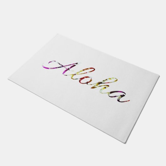 Aloha Hawaii Fußmatte (Schrägansicht)