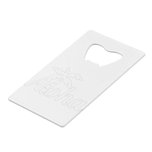 Aloha Hawaii Geldbeutel Flaschenöffner (Rückseite Schrägansicht)