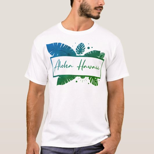 Aloha Hawaii Green T-Shirt (Vorderseite)