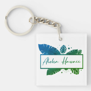 Aloha Hawaii Green T - Shirt Schlüsselanhänger
