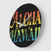 Aloha Hawaii Große Wanduhr (Winkel)