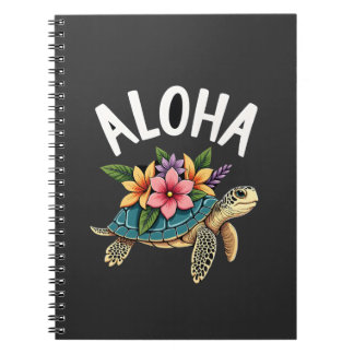 Aloha Hawaii Hawaii-Hemd Schildkröte Hibiskus Kind Notizblock