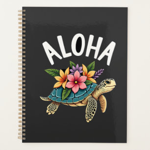 Aloha Hawaii Hawaii-Hemd Schildkröte Hibiskus Kind Planer