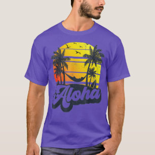 Aloha Hawaii Hawaii-Insel Palmen Strand Urlaub T-Shirt