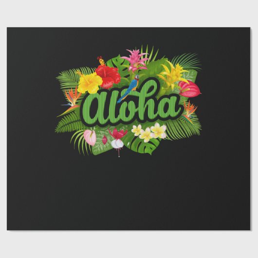 Aloha Hawaii Hawaiian Island Geschenkpapier (Flach)