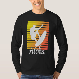 Aloha Hawaii Hawaiian Island Palm Beach Surfboard T-Shirt