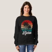 Aloha Hawaii Hawaiian Island Palm Tree Beach Retro Sweatshirt (Vorne ganz)