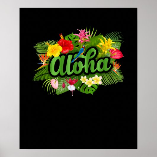 Aloha Hawaii Hawaiian Island Poster (Vorne)