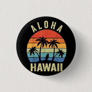 Aloha Hawaii Hawaiian Island Shirt Palm Beach Surf Button