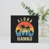 Aloha Hawaii Hawaiian Island Shirt Palm Beach Surf Einladung (Stehend Vorderseite)