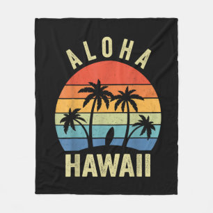 Aloha Hawaii Hawaiian Island Shirt Palm Beach Surf Fleecedecke