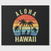 Aloha Hawaii Hawaiian Island Shirt Palm Beach Surf Geschenkpapier (Flach)