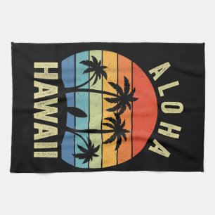 Aloha Hawaii Hawaiian Island Shirt Palm Beach Surf Geschirrtuch