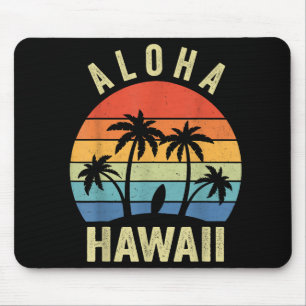 Aloha Hawaii Hawaiian Island Shirt Palm Beach Surf Mousepad