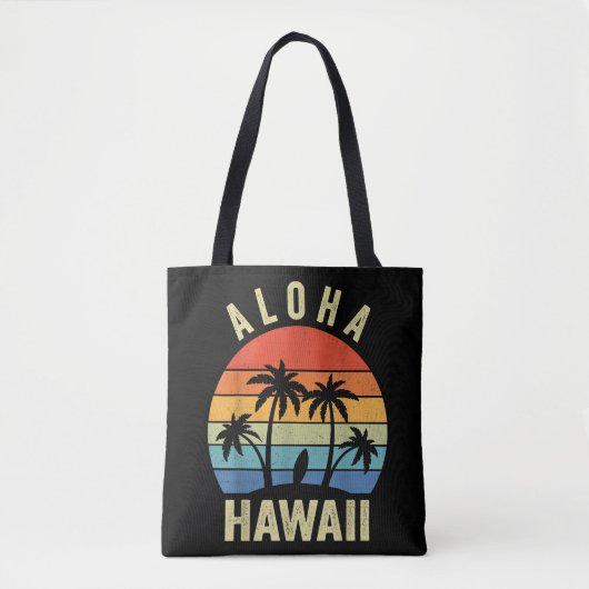 Aloha Hawaii Hawaiian Island Shirt Palm Beach Surf Tasche (Vorderseite)