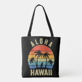 Aloha Hawaii Hawaiian Island Shirt Palm Beach Surf Tasche (Rückseite)