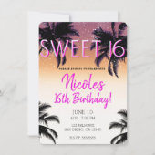 Aloha Hawaii Hawaiian Island Summer Sweet 16 Einladung (Vorderseite)