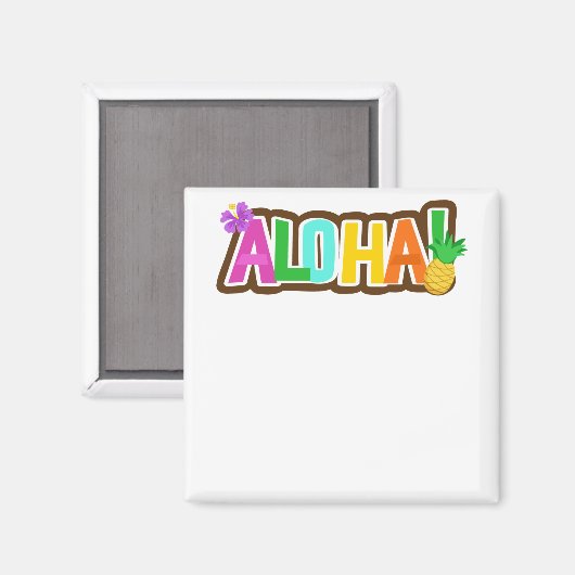 Aloha Hawaii Hawaiian Island Surfing Tropical Magnet (Vorderseite/Rückseite)