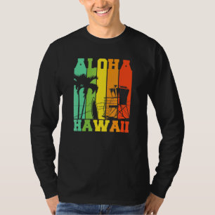 Aloha Hawaii Hawaiian Palm Beach Vintag Surf T-Shirt