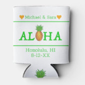 Aloha Hawaii Hawaiian Pineappinsel Wedding Dosenkühler (Vorderseite)
