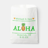 Aloha Hawaii Hawaiian Pineappinsel Wedding Geschenktütchen (Vorderseite)