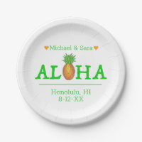 Aloha Hawaii Hawaiian Pineappinsel Wedding