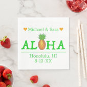 Aloha Hawaii Hawaiian Pineappinsel Wedding Serviette (Beispiel)