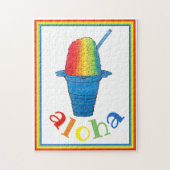 ALOHA Hawaii Hawaiian Rainbow Shave Shaved Ice Puzzle (Vertikal)