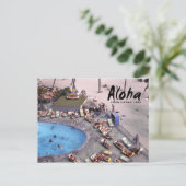 Aloha Hawaii Hawaiian Sunbathers Postkarte (Stehend Vorderseite)